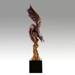 bronze sculpture of a dragon