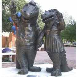 Life size bronze statues of the Florida Gators