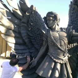 12 foot bronze monument of arch angel st. micheal