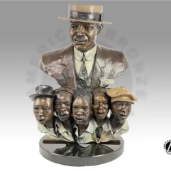 Bronze Sculpture by Kevin Pullen. Titled Robert Abbot and his Newsboys