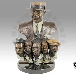 Bronze Sculpture by Kevin Pullen. Titled Robert Abbot and his Newsboys