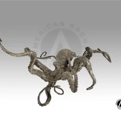 fine art bronze sculpture of octopus by scott penegar