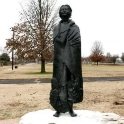 black patina bronze life size statue of women