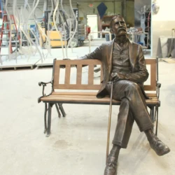 bronze life size statue of henry flagler