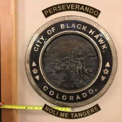bronze plaque for the city of Black Hawk