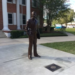 Bronze memorial life size statue