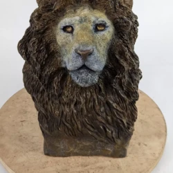 bronze animal sculpture of a lion alexander by arthur wilson