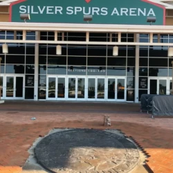 Silver Spurs arena Monumental Bronze Plaque