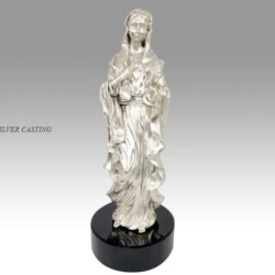 Silver madonna small statue
