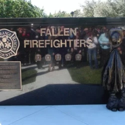 bronze-sculpture-and memorial for the orange county fire department