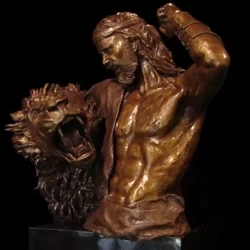 bronze-sculpture-samson-and-lion