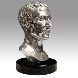 Sterling silver ceaser bust