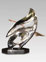 Fine Art Bronze Sculpture Custom Award in Stainless steel, silver or aluminum