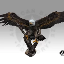 bronze animal sculpture of a gold-eagle