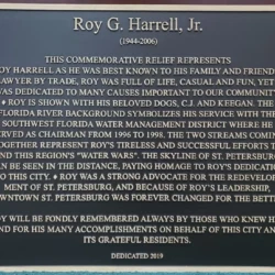 bronze plaque with text