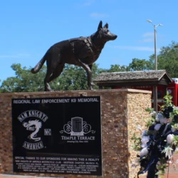 bronze memorial k9 officer memorial