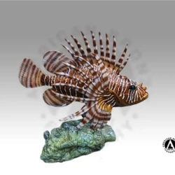bronze sculpture of a lionfish