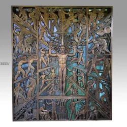 bronze casted artistic screen